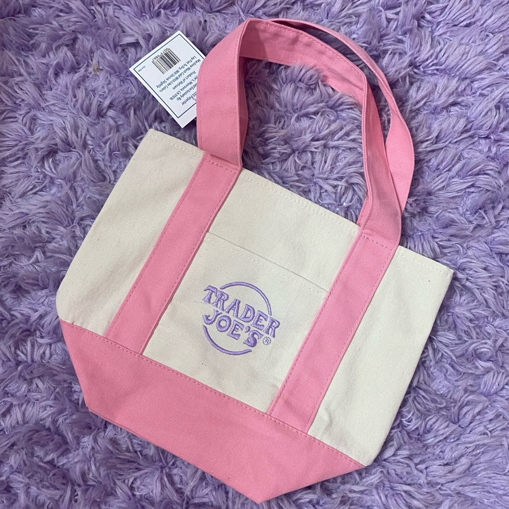 Trader Joe’s Mini Pink Tote - Picture 3 of 6